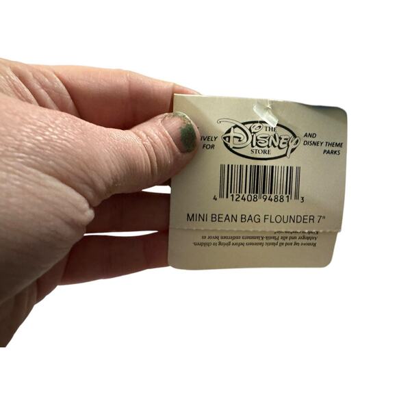 Disney Store Little Mermaid Sebastian Flounder Bean Bag Stuffed Plush Lot - Picture 8 of 8